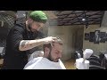 ASMR Turkish Barber Face,Head and Body Massage With Wax  216 👍💆‍♂️💈