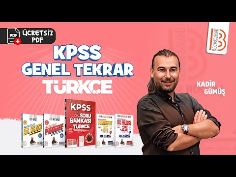 2024 KPSS Türkçe - Tek Videoda Genel Tekrar - Kadir Gümüş