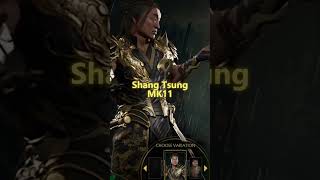 Shang Tsung selection screen evoution in MK9, MK11, MK1 Khaos Reigns #mortalkombat  #shorts