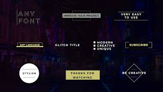 Free Futuristic Glitch Titles - Stylish Text Pack (Ae, Pr, FCPX)