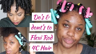 I MADE THE MISTAKE SO YOU DON'T HAVE TO! How to Flexi Rod 4C Natural Hair