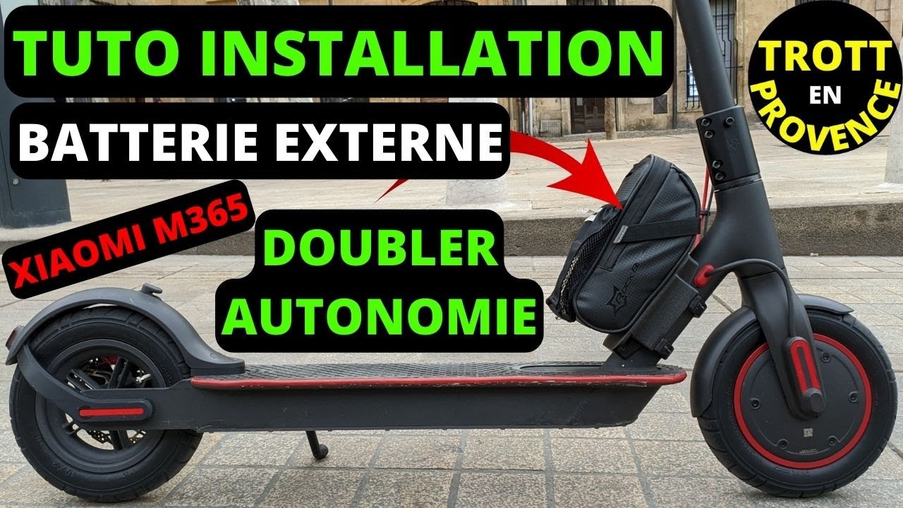 Tuto installation batterie externe : Doubler autonomie Xiaomi M365 Pro 2 1S  Essential Mi Scooter 3 