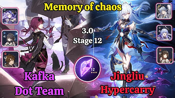 E0S0 Kafka Dot Team & E0S0 Jingliu Hypercarry Memory of chaos stage 12 (3 star)  / Hsr