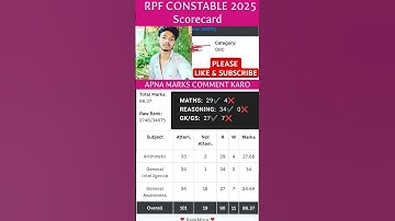 RPF Constable Answer Key Out #rpf #rpfconstable #rrb #shorts #motivation