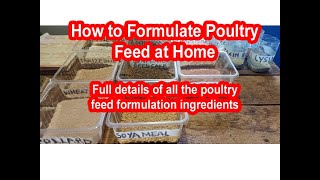 How to make chicken feeds How to formulate chicken feed Poultry Feed Formulation Ingredients