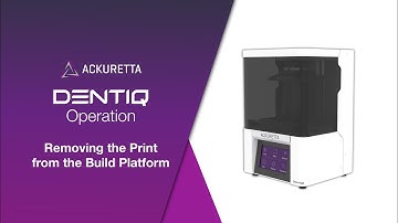 DENTIQ – Removing the Print from the Build Platform