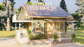 16 ft x 19 ft Tiny House with Loft Design Idea | 5x6 Meters ( 320 Sqft ) 2 Bedrooms