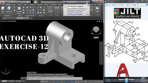 AutoCAD 3D Basic training | Exercise - 12