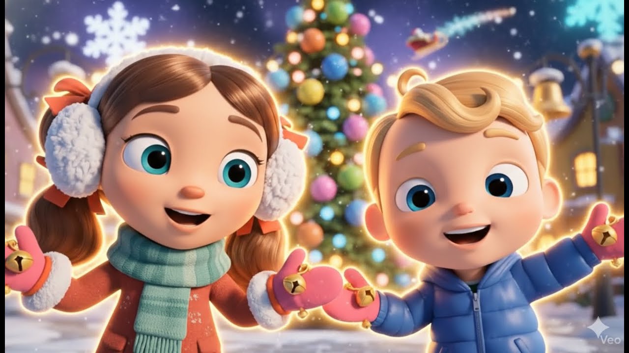 Jingle Bell Winter Fun | 3D Pixar Style Kids Christmas Rhyme | Pogo Planet