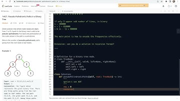 Leetcode 1457. Pseudo-Palindromic Paths in a Binary Tree - 2 solutions: DFS with set or bitwise ops
