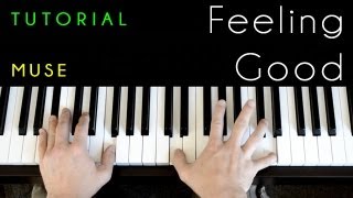 Video thumbnail of "Feeling Good (piano tutorial & cover) Muse, Michael Buble"