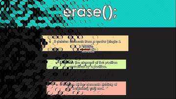 vector object  .erase() c++ programming language