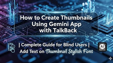 How to Create Thumbnails Using Gemini App with TalkBack | Complete Guide for Blind Users ⚡⚡⚡🤯