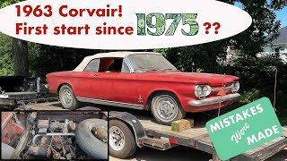 A total BEGINNER tries to start a 1963 Corvair that hasn't run for 47 YEARS!