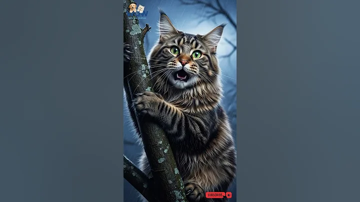 Watch the video about Kind Firefighters Rescue a Giant Maine Coon Trapped 70ft in a Storm 🥺