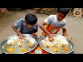 Kids Boys Eating Competition || Spicy Chicken Curry with Rice Eating Challenge 😎 Eating Fight
