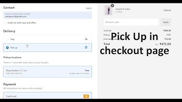 How to add pickup option in checkout page in shopify