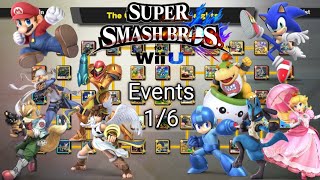 Super Smash Bros. for Wii U - Events 1/6