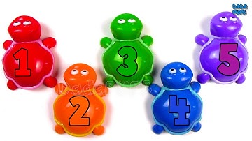 Learn 1 To 5 Numbers with Turtle For Kids|Counting & Colors for Children|123 Learning Apps for kids