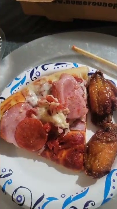 Having Numero Uno Pizza And Wings For Dinner