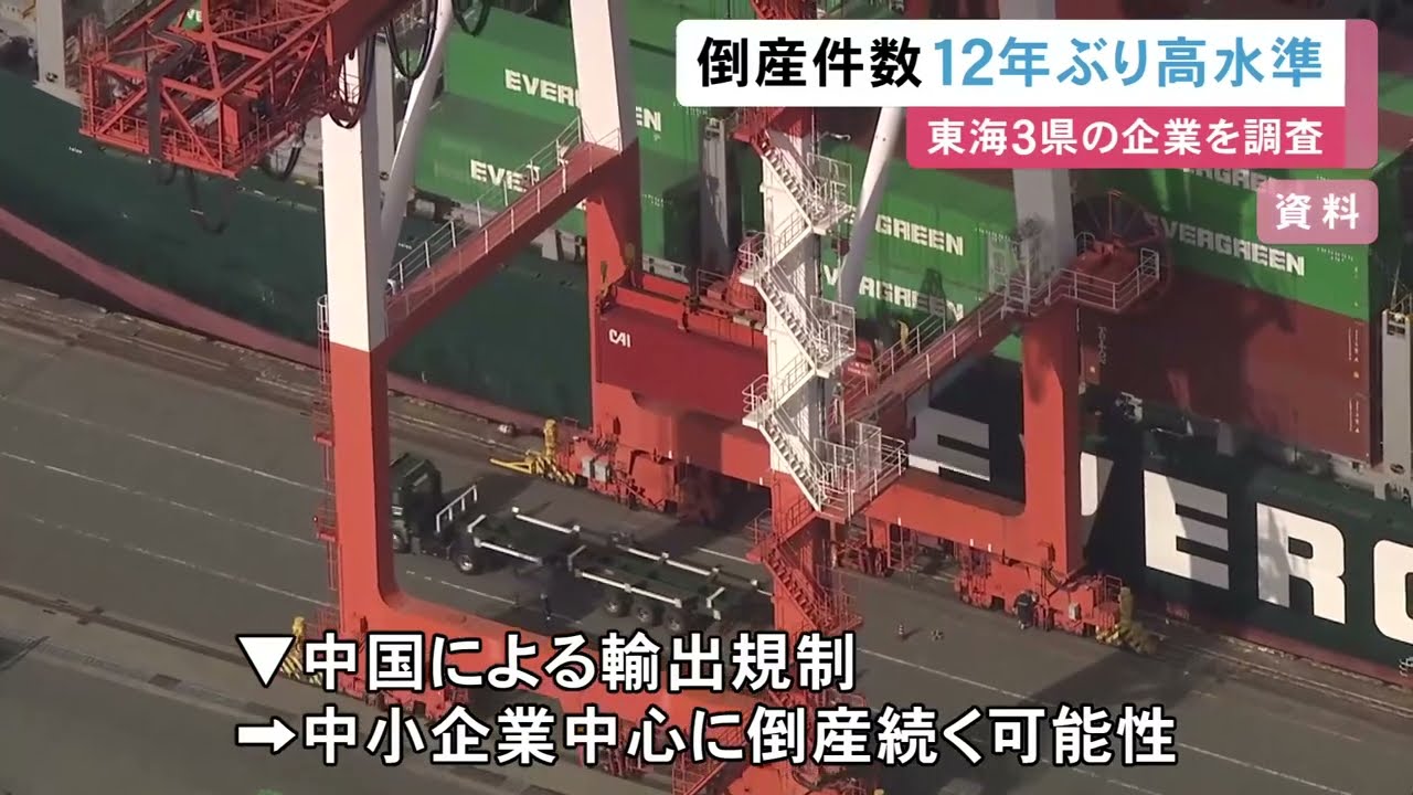 2013年以来の高水準…東海3県で2025年に倒産した企業数は971件 前年比8.5%増でサービス業が最も多く