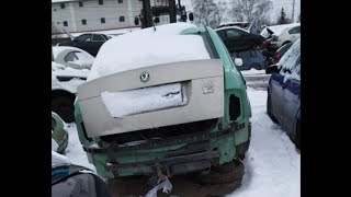 Pistáciová Fabia sedan 2. Kovošrot Nepomuk .Tak nějak napůl.