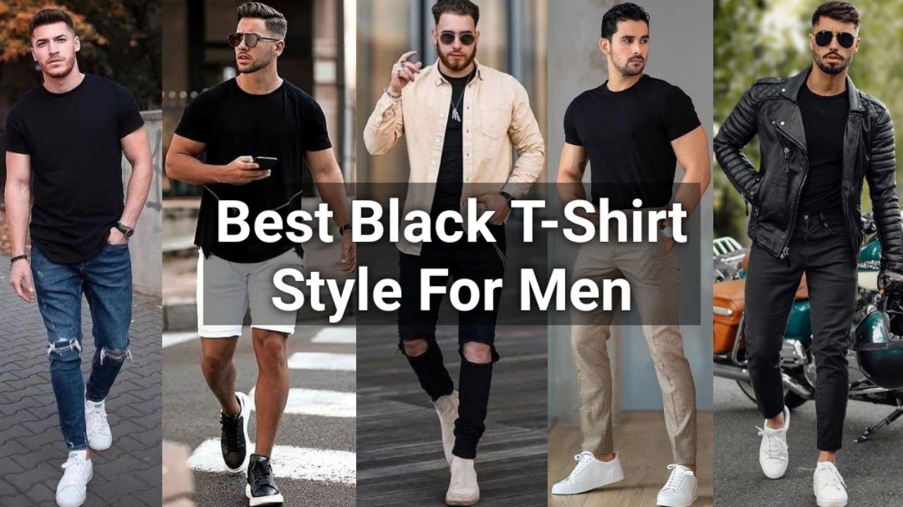 The Secret To Looking Good In A Black T-Shirt outfit For Men - YouTube
