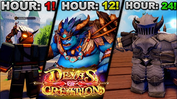 I Spent 24 Hours Grinding In Roblox Devas Of Creation... Here