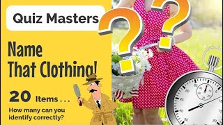 QUIZ MASTERS - NAME THAT CLOTHING! English Vocabulary Guessing Game screenshot 5
