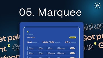 05. Advanced Webflow tutorial: Build the Marquee section with me