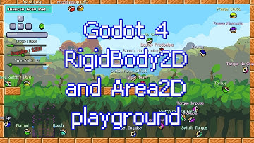 Downloadable RigidBody2D and Area2D Playground for Godot 4  !
