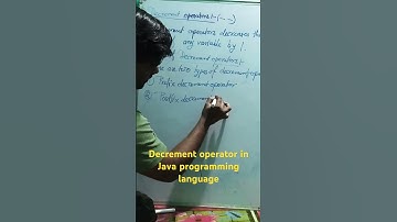 Decrement operator in Java programming language
