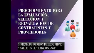 PROCEDIMIENTO PARA SELECCION DE CONTRATISTAS Y PROVEEDORES SG-SST