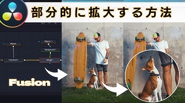 【DaVinci Resolve】Fusionページを使って映像の一部分を拡大させる方法