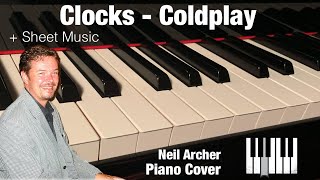 Clocks - Coldplay - HD Piano Cover + Sheet Music Resimi