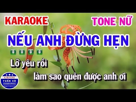 Karaoke Lỡ Yêu Rồi - Karaoke Nếu Anh Đừng Hẹn Tone Nữ C#m Nhạc Sống Dễ Hát