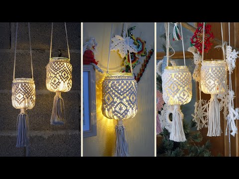 Hanging Macrame Lantern Tutorial | Home Decorating