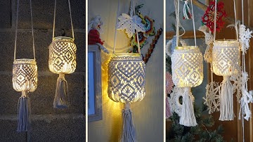 Hanging Macrame Lantern Tutorial | Home Decorating Ideas