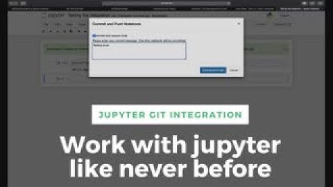 Jupyter Notebooks Github version control extension