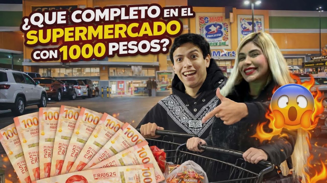 HACIENDO el SUPERMERCADO con 1000 pesos! 😱🍔