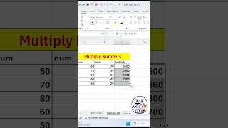 How to Multiply in Excel (Quick &amp; Easy) 🔥 #shorts #excel #tips