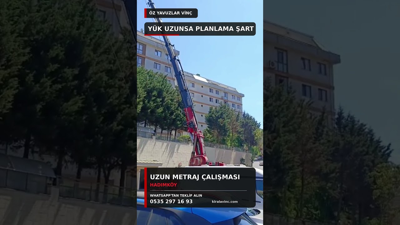 Uzun Metraj Malzeme Kasasının Duvar Üzerinden Taşınması — Hadımköy - kısa video, Öz Yavuzlar Vinç