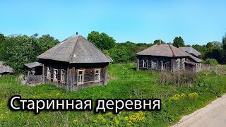 Заброшенная деревня Тамбовской губернии (ныне Рязанская область). Десятки брошенных домов.