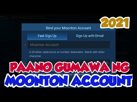 HOW TO CREATE MOONTON ACCOUNT 2021 MOBILE LEGENDS