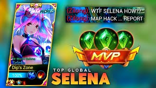 MAP HACK???? SELENA GOD LEVEL AIM | RECOMMEND BUILD AND EMBLEM | SELENA MLBB.