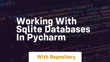 Working with sqlite databases in pycharm