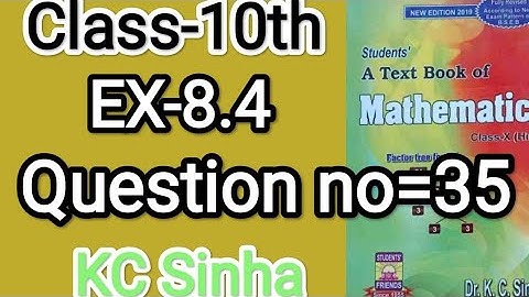 Class-10th, trigonometry, EX- 8.4 ka question - 35 , Dr KC Sinha students friends maths