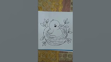 How to draw bird nest #shorts #ytshorts #youtubeshorts #trending #drawing #art #viralvideo #birdnest