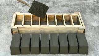 1 production time produces many cement bricks   From 1 wooden mold