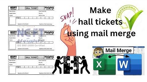 Generate Unlimited Hall Tickets using Mail Merge || Microsoft Word